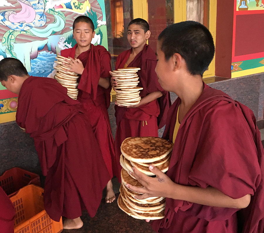 monks with sweet bread