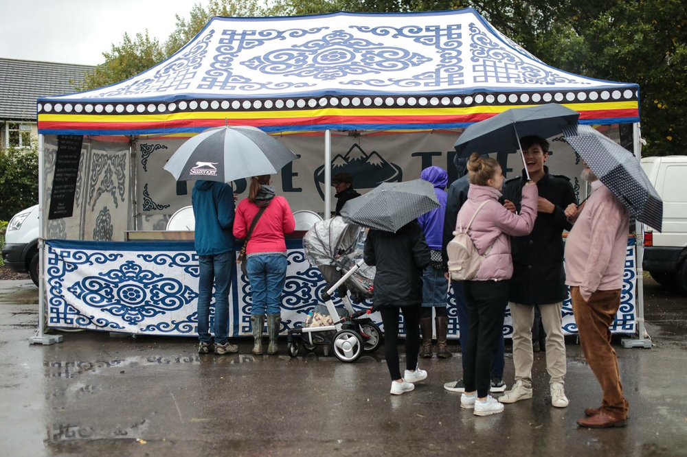 Taste Tibet at rainy Oxford City Farm Festival
