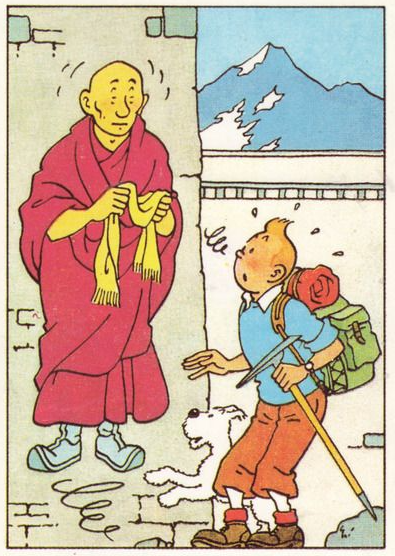 Tintin in Tibet - in shirtsleeves