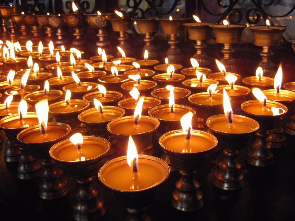 Tibetan butter lamps