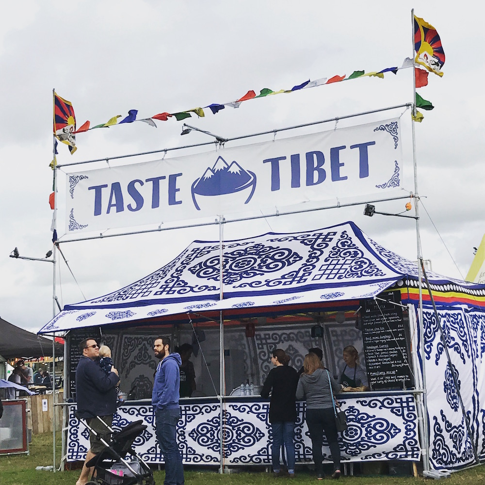 Taste Tibet tent in action